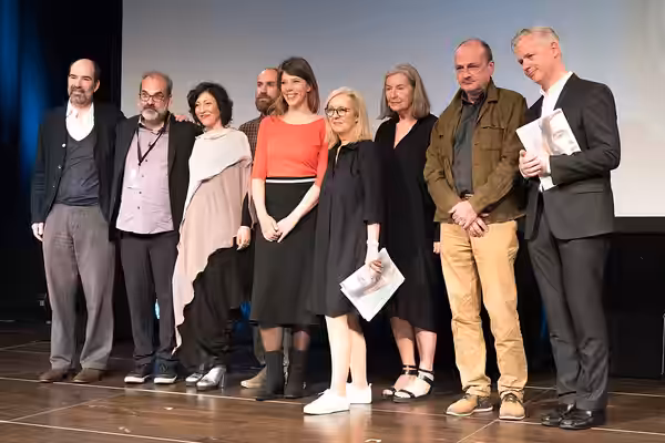 Jaime Rosales, Thomas Logoreci, Iris Elezi, Stephan Bechinger, Nora Fingscheidt, Christine Dollhofer, Elfie Semotan, Joerg Burger and Neil Young at Crossing Eur (2019)