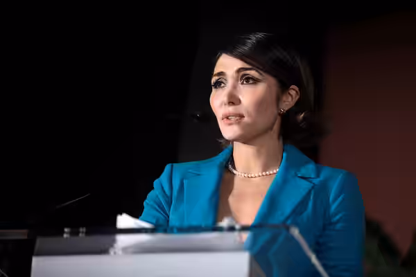 Daniella Pineda speaking with attendees at the American Conservation Coalition's 2022 Summit at the JW Marriott Washington, D.C. in Washington, D.C. Please attr