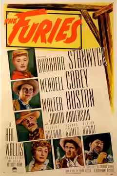 Theatrical release poster for the 1950 film The Furies.