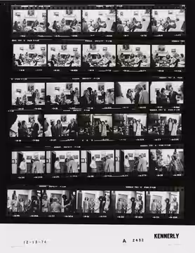 The photo contact sheet, identified as A2432 by the White House Photographic Office (WHPO), is housed at the Gerald R. Ford Presidential Library, a branch of th (1974)