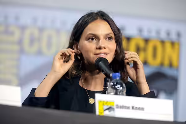 Dafne Keen speaking at the 2019 San Diego Comic Con International, for "His Dark Materials", at the San Diego Convention Center in San Diego, California. Please