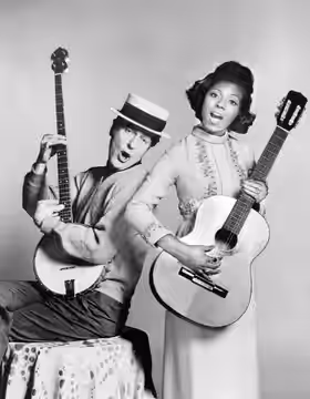 Photo of Dick Van Dyke and Leslie Uggams from The Leslie Uggams Show. (1969)