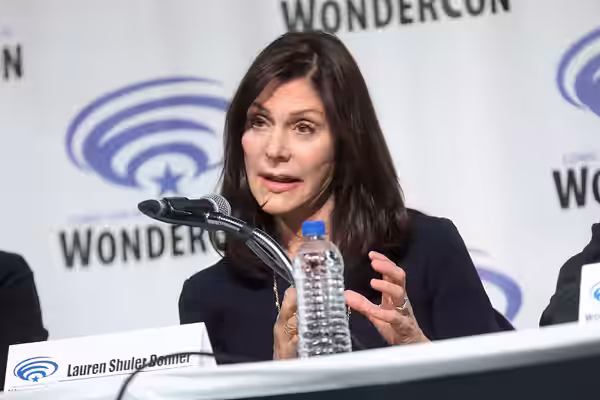 Lauren Shuler Donner speaking at the 2019 WonderCon, for "Legion", at the Anaheim Convention Center in Anaheim, California. Please attribute to Gage Skidmore if