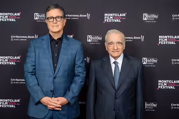 Stephen Colbert and Martin Scorsese at the Montclair Film Festival Photo by: Neil Grabowsky (2023)