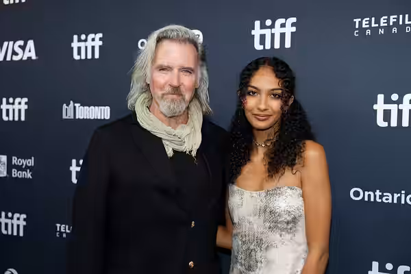 Jeff Fahey and Diya Rao at the 2024 Toronto International Film Festival (TIFF) for the movie Ick.