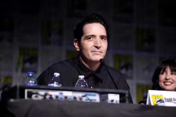David Dastmalchian speaking at the 2023 San Diego Comic Con International, for "Horror Comics", at the San Diego Convention Center in San Diego, California. Ple