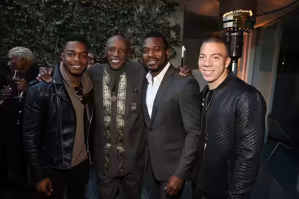 Stephan James, Louis Gossett Jr., Lyriq Bent and Matt Murray. Photo: Jesse Grant. (2017)