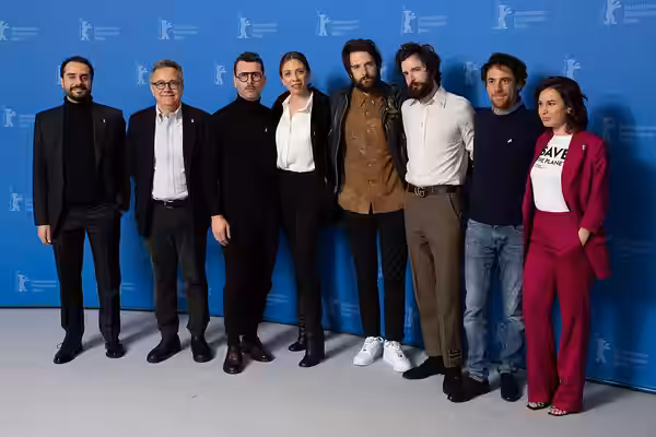 Giuseppe Sacca, Paolo Del Brocco, Gabriel Montesi, Barbara Chichiarelli, Damiano D'Innocenzo, Damiano D'Innocenzo, Elio Germano and Ileana Stimmatini D'Ambra pr (2020)