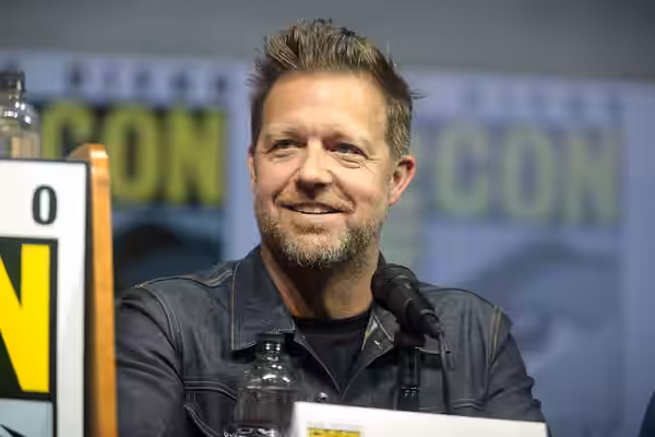 David Leitch speaking at the 2018 San Diego Comic Con International, for "Deadpool 2", at the San Diego Convention Center in San Diego, California. Please attri