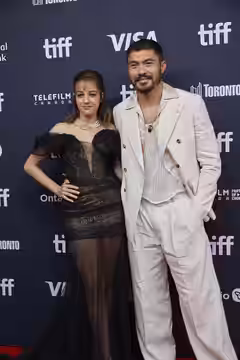 Beatrice Grannò, actress, and Henry Golding, actor, at the 2024 Toronto International Film Festival (TIFF) in Toronto, Canada