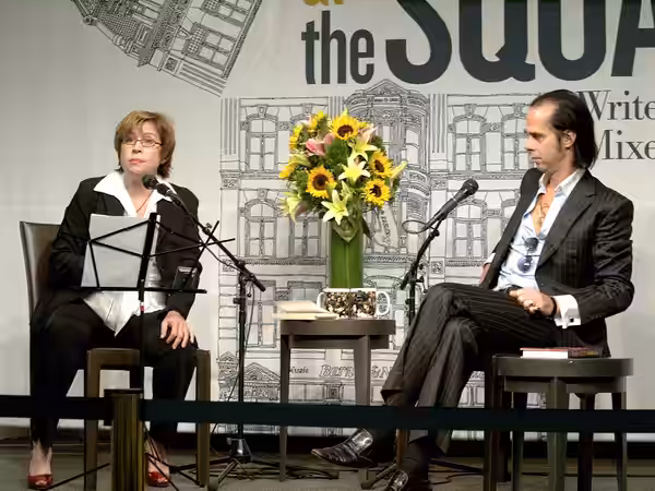 Katherine Lanpher interviews Nick Cave at the Union Square Barnes &amp; Noble about his new book, The Death of Bunny Munro. Photographers blog post about the ph (2009)