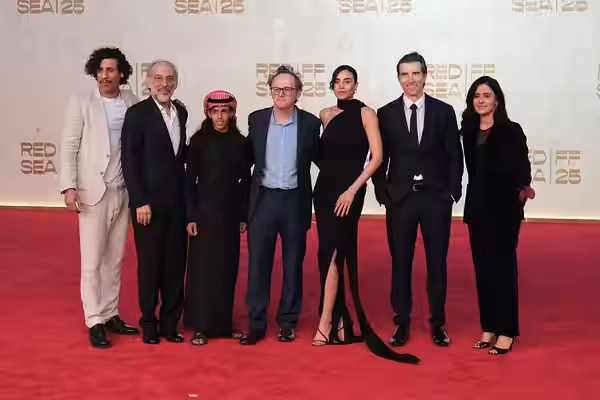 Aiysha Hart - Ghassan Massoud - Omar Al Atawi - Rupert Wyatt - Sharlto Copley - Saïd Boumazoughe - Samar Akrouk at the 2025 Red Sea Film Festival 20251206