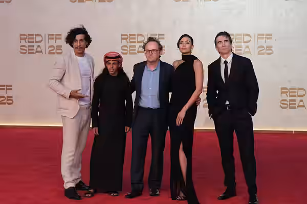 Aiysha Hart - Omar Al Atawi - Rupert Wyatt - Sharlto Copley - Saïd Boumazoughe at the 2025 Red Sea Film Festival 20251206