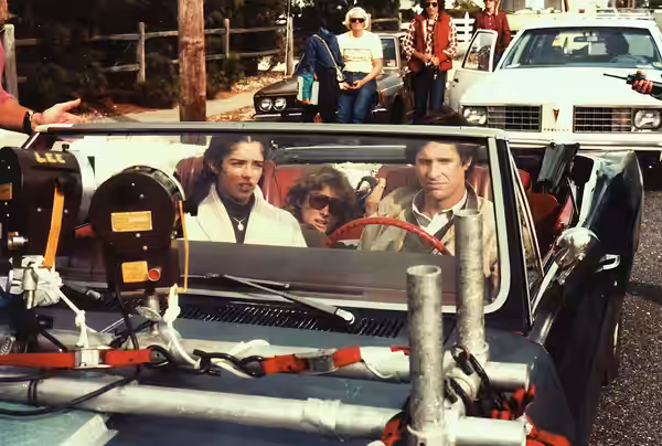 American actors Kathleen Beller and Robert Hays filming Touched in Brigantine New Jersey. 35mm. (2008)