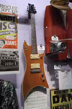 Bo Diddley's guitar at the Rock and Roll Hall of Fame in Cleveland, Ohio. Flickr Tags: ohio guitar cleveland instrument bodiddley rockandrollhalloffame. Flickr  (2014)