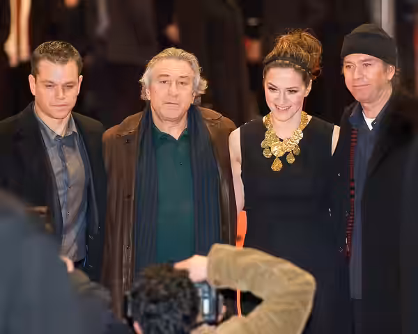 Matt Damon, Robert De Niro, Martina Gedeck, and Timothy Hutton at the premiere of The Good Shepherd in Berlinalepalast, Postdamer Platz, Marlene-Dietrich-Platz. (2007)