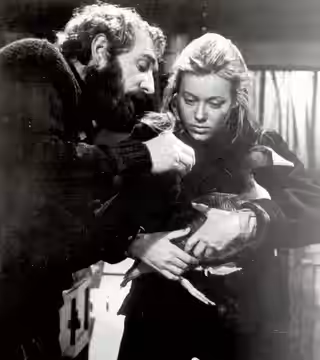 Richard Harris and Jenny Agutter in The Snow Goose (1971) publicity photo for PBS