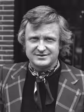 John Boorman tijdens persconferentie over de film "Zardoz" 26 augustus 1974
