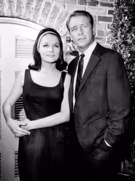 Photo of Joan Blackman and Richard Crenna from the television program Slattery's People. (1965)