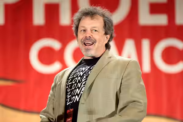 Curtis Armstrong speaking at the 2017 Phoenix Comicon at the Phoenix Convention Center in Phoenix, Arizona. Please attribute to Gage Skidmore if used elsewhere.