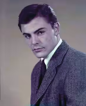 Color photo of actor John Saxon ated January 1958