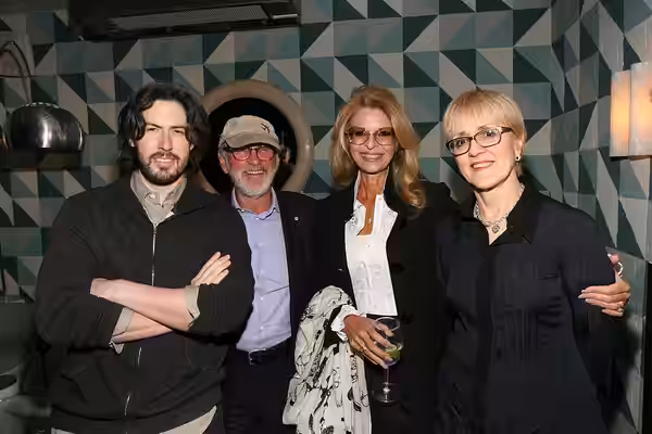 Jason Reitman, CFC Founder Norman Jewison, Lynne St. David-Jewison, and Carolle Brabant, executive director, Telefilm Canada at a Canadian Film Centre &amp; Var (2012)