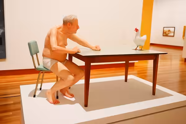 Ron Mueck Chicken man 2019 - Christchurch Art Gallery