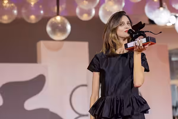 Benedetta Porcaroli, Actress, at 82nd Venice International Film Festival in Venice, Italy for the film Il rapimento di Arabella. Orizzonti Award for Best Actres (2025)