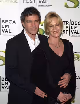 Antonio Banderas and Melanie Griffith at the Shrek Forever After premiere at the 2010 Tribeca Film Festival.