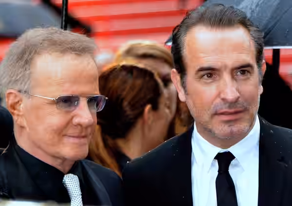 Christophe Lambert et Jean Dujardin au Festival de Cannes 2019.