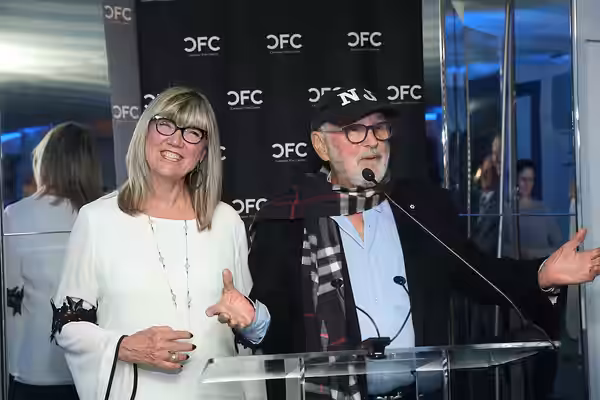 Christina Jennings, Norman Jewison. Photo: Jesse Grant. (2018)
