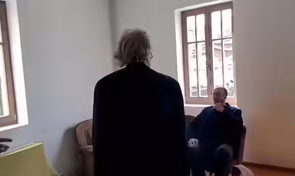 Петер Хандке и Милан Ружић (2021)