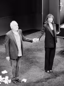 Sophie Marceau et François Berléand au Théâtre des Bouffes Parisiens en octobre 2023