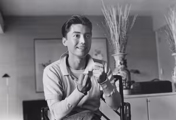 Actor John Lone in San Francisco, California 1984. Photo by Nancy Wong