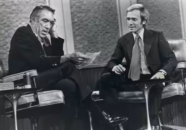Photo of Anthony Quinn as the guest on The Dick Cavett Show. (1971)
