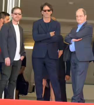 Ethan Coen, Joel Coen and Pierre Lescure at the Cannes film festival (2015)