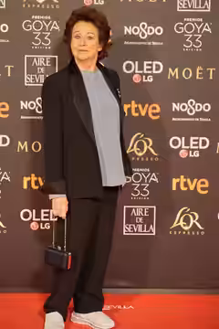 Julieta Serrano en la alfombra roja de los Premios Goya celebrados en Sevilla en Febrero 2019