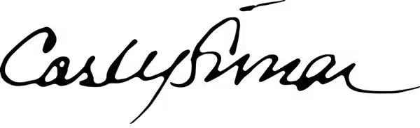 Signature of musician Carly Simon