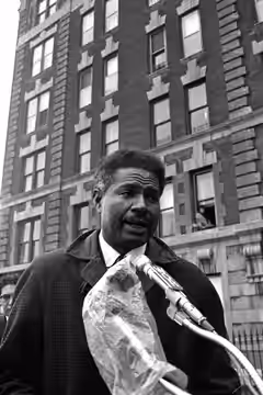Dedication Of Freedom Place, New York, New York. Participants include Floyd McKissick, Percy Sutton, William F. Ryan, Ted Weiss, Ossie Davis, Ben Chaney, Willia (1967)