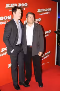 L to R: w:Luke Ford (actor) and w:John Batchelor (actor) at the Red Dog film premiere in Sydney (2011)