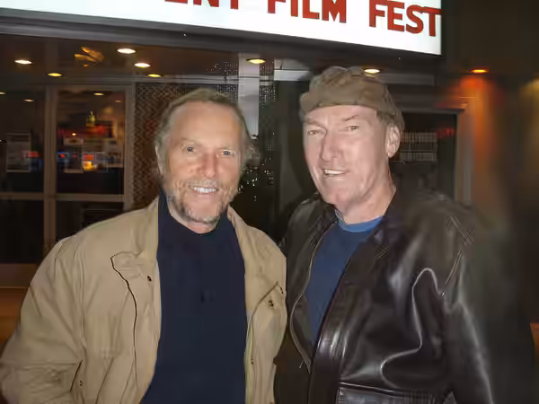 Legendary character actor, Ed Lauter and friend, William Waterway take a photo op moment while attending the Hollywood Film Festival with Ed's wife, Mia (standi (2011)