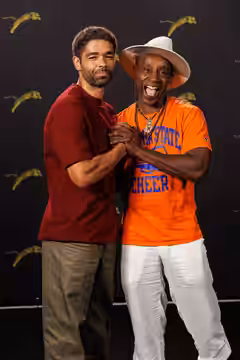 Kingsley Ben-Adir and Rob Morgan attend "Frank &amp; Louis" photocall during the 79th Locarno Film Festival on August 10, 2026 in Locarno, Switzerland