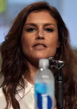 Hannah Ware speaking at the 2014 San Diego Comic Con International, for "Hitman: Agent 47", at the San Diego Convention Center in San Diego, California. Please 