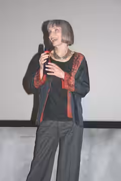 Édith Scob à l'avant-première de L'Heure d'été diffusée à l'UGC Ciné Cité Les Halles, à Paris. (2008)