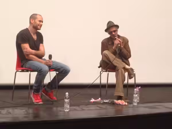 leos carax at the student film festival tel aviv (2022)
