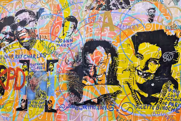 Graffiti in the section of the former Belin Wall, known as "East Side Gallery". Germany (2015)