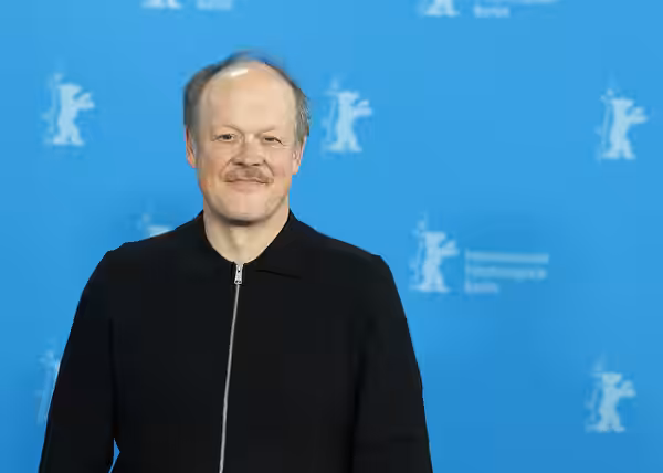 Jan Hammenecker pose at the "Dust" photocall at Berlinale 2026 in Berlin, Germany
