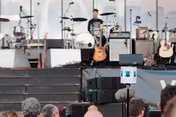 Arcade Fire en concert lors du festival des vieilles charrues 2017.