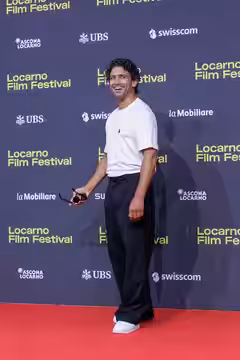 Actor Salim Kechiouche attends the Affeksjonsverdi red carpet during the 78th Locarno Film Festival on August 09, 2025 in Locarno, Switzerland.