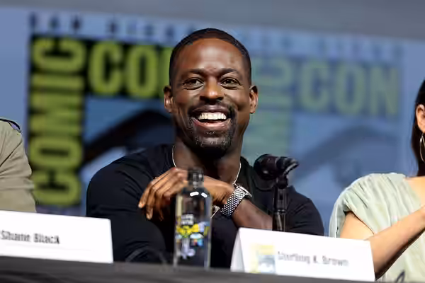 Sterling K. Brown speaking at the 2018 San Diego Comic Con International, for "The Predator", at the San Diego Convention Center in San Diego, California. Pleas